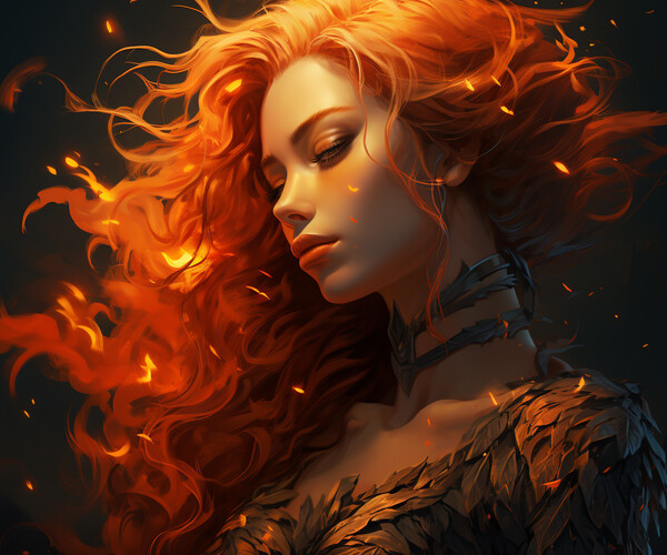 ArtStation - Ember's Embrace: Dance of the Flame Maiden 7 | Artworks