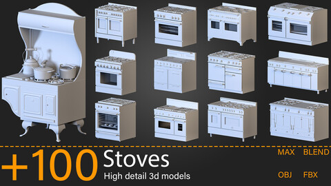 +100-Stoves-Kitbash -vol.01