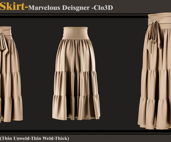 How to make Elastic Waistband in Clo3D and Marvelous Designer 