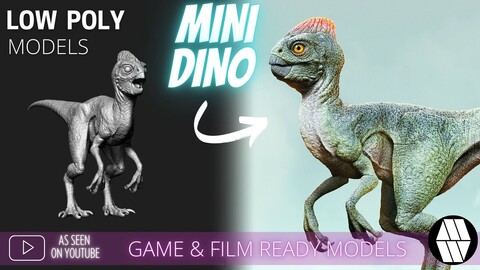 Game & Film Ready: Mini Dino Low Poly FBX Models