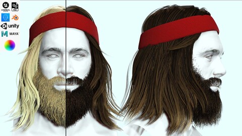 Realistic Rasta Hair Low-poly