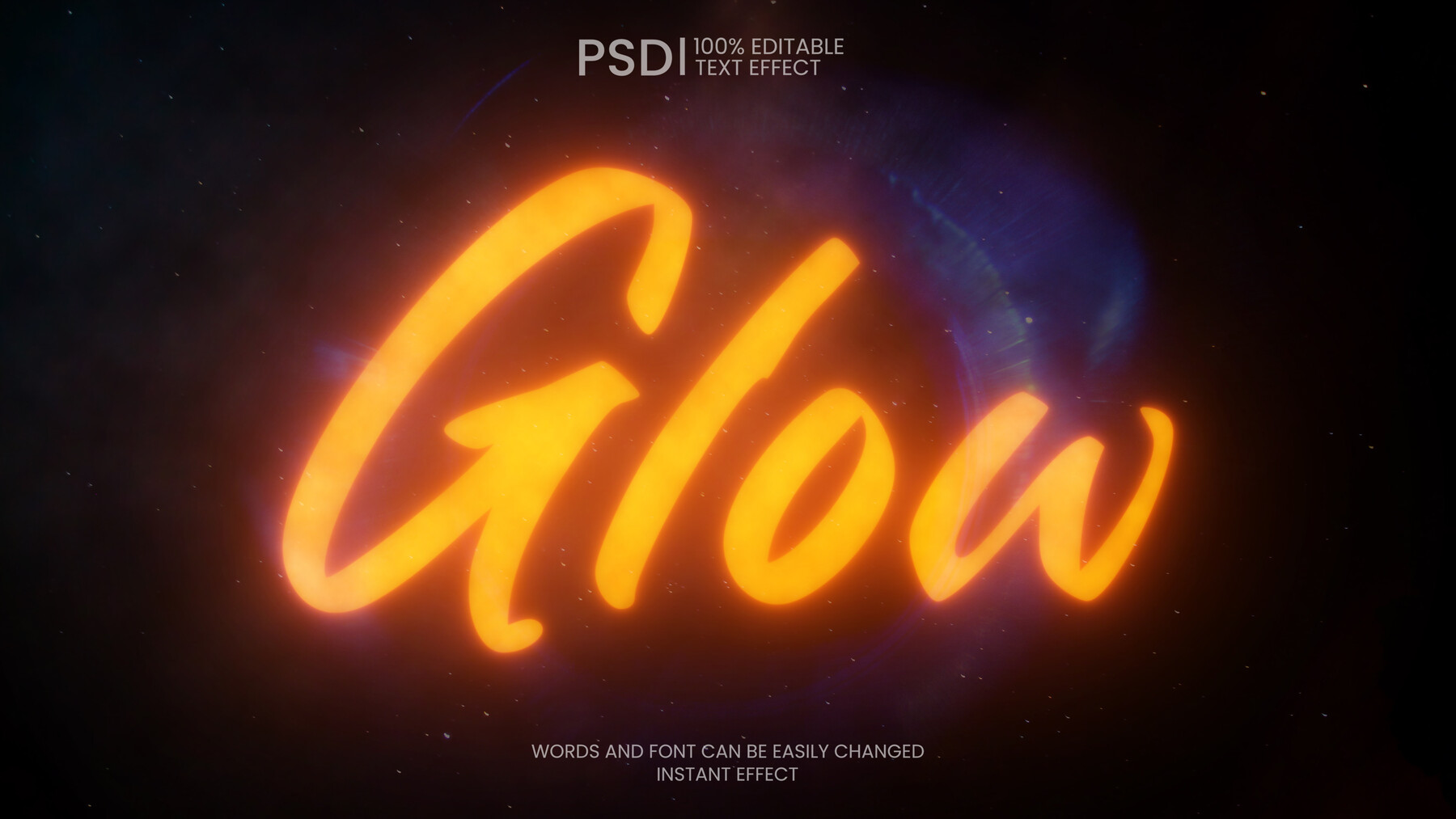 ArtStation - Glow PSD Fully Editable Text Effect. Layer Style PSD ...