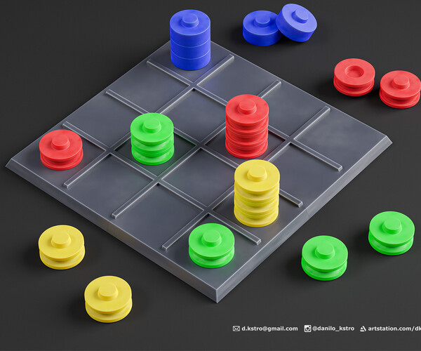 ArtStation - Three-Dimensional Tic-Tac-Toe | Board Game | Printable ...