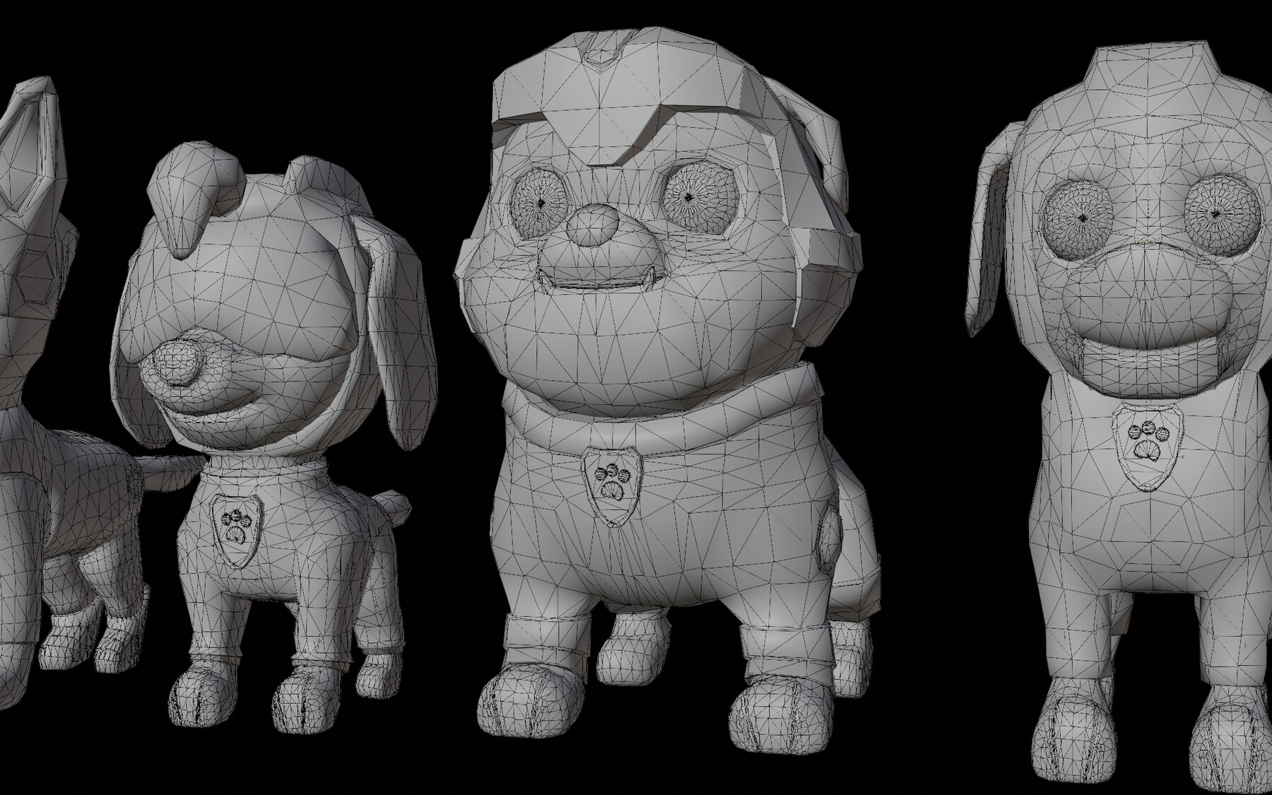 3D model Fnaf like dog singer animatronic VR / AR / low-poly