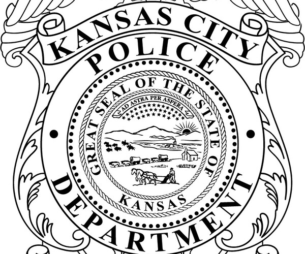 ArtStation - Kansas City vector Police Badge svg with eagle outline ...