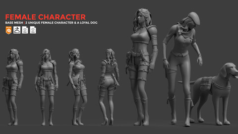 Female character concept Base Mesh