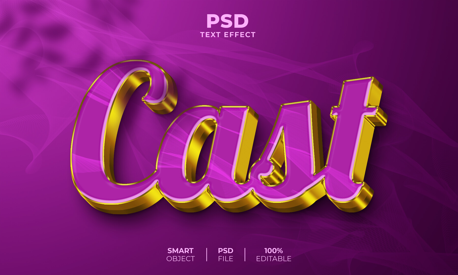 Artstation 3d Cast Psd Fully Editable Text Effect Layer Style Psd Mockup Template Artworks