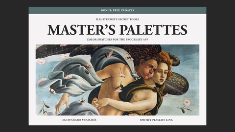 Master's Palettes | Color Swatches for the Procreate App