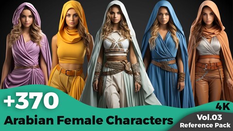 +370 Arabian Female Character Concept (4k)