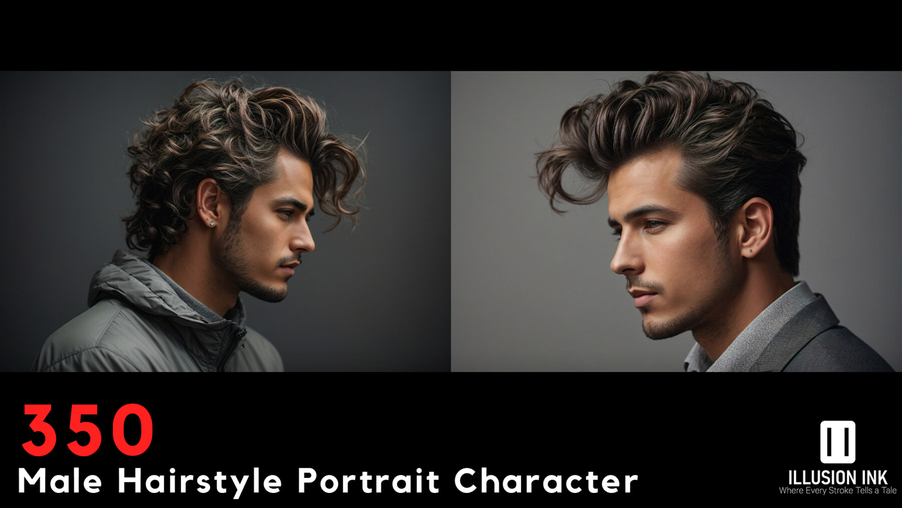 ArtStation - 350 Male Hairstyle Portrait Character References | 8K ...