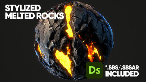 Stylized Melted Rock - Magma