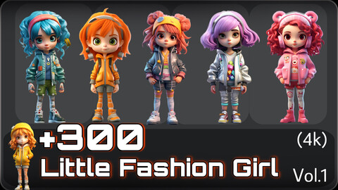 +300 Little Fashion Girl Concept (4k)