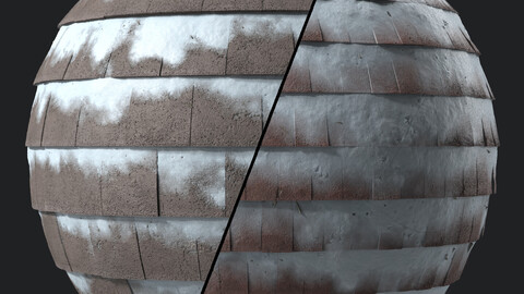 Roof Tile Materials 102- Cement Roofing By Snow | Sbsar, Seamless, Pbr, 4k