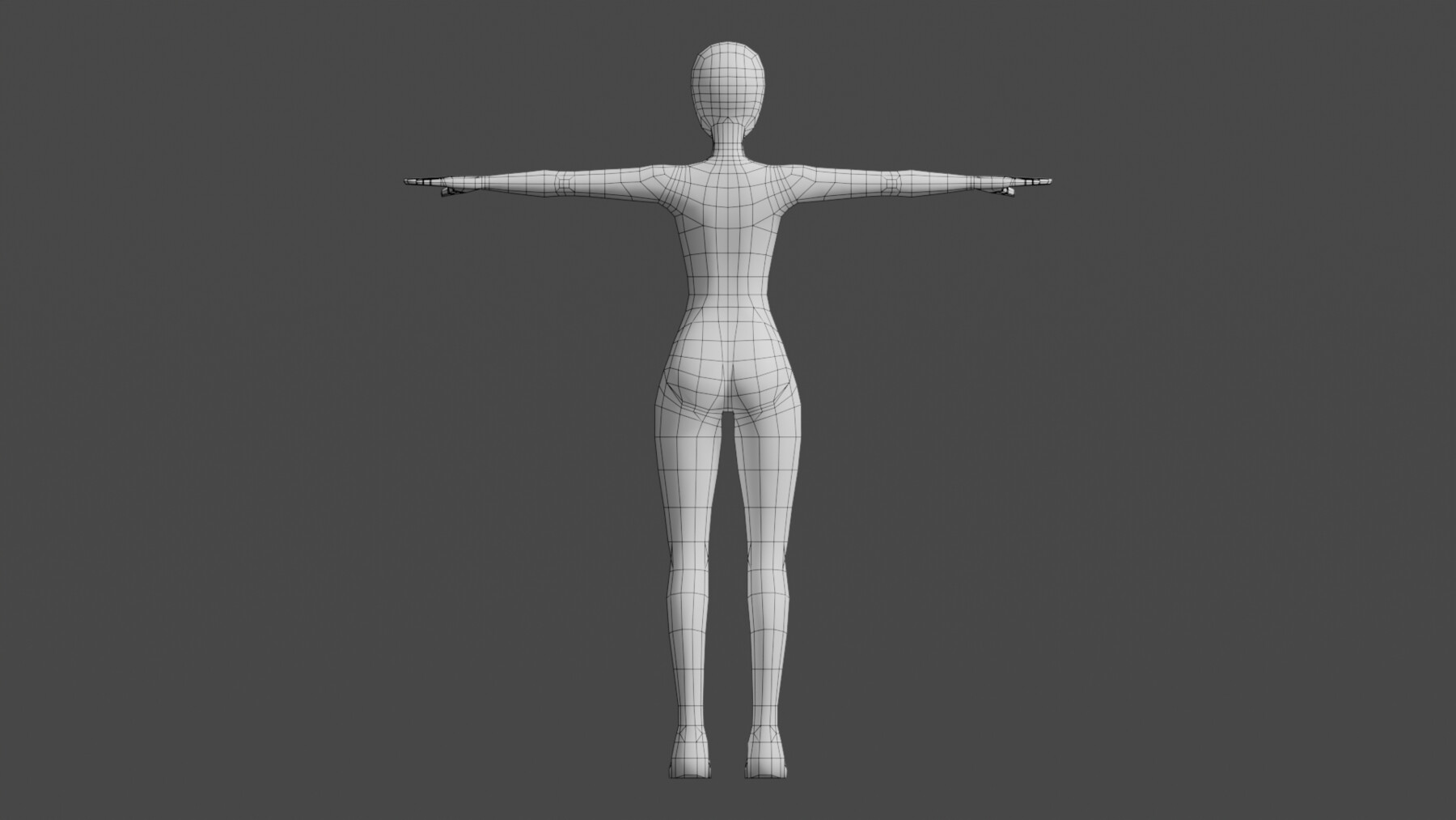 ArtStation - Female Base Mesh | Low Poly | Rigged | UV Unwrapped ...