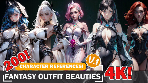 200 Ethereal Fantasy Outfits: 4K Reference Art Collection V1