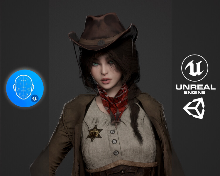 ArtStation - Cowboy Lady | Game Assets