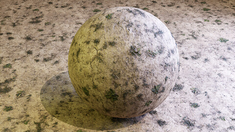 Dirt Sparse Grass Patches 319a - Photogrammetry based Environment Material