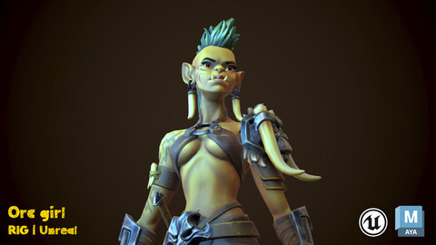 Orc Girl | Unreal | Rig |