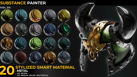 20 Stylized Smart Materials Metal Vol 05