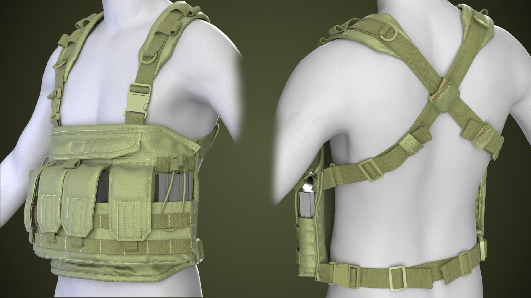 ArtStation - Marvelous Designer Bullet Proof Vest Study