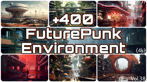 +400 FuturePunk Environment Concept(4k)