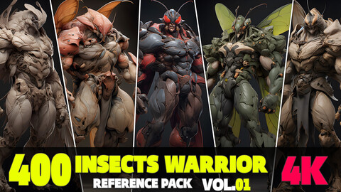 400 4K Insects Warrior Reference Pack Vol.01