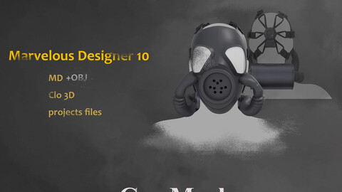 Gas Mask_Acc__Clo3d, Marvelous designer_OBJ or FBX(if needed)