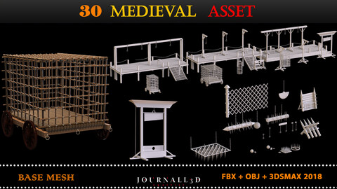 30 medieval asset 3DMODEL