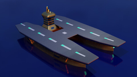 Futuristic aircraft carrier