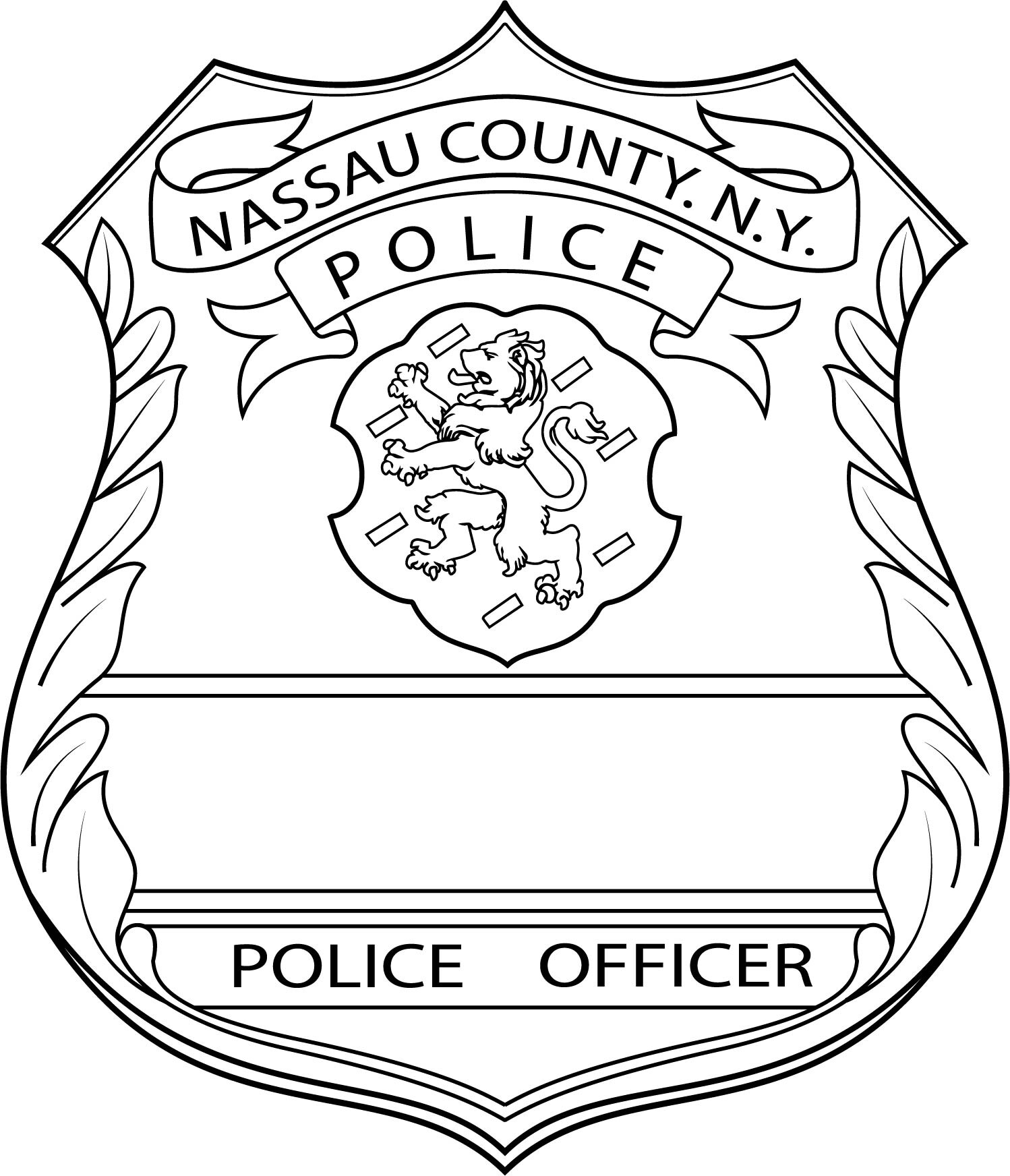 ArtStation - NASSAU COUNTY NEW YORK POLICE OFFICER BADGE VECTOR FILE ...