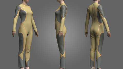 Women Gaming Outfit 3d Model