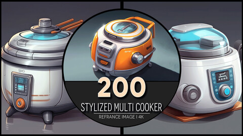 Stylized Multi Cooker 4K Reference/Concept Images