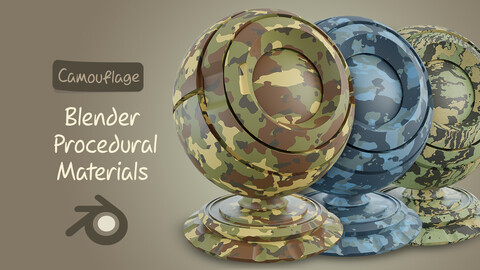 Blender Procedural Materials_Camouflage_PBR Fabric