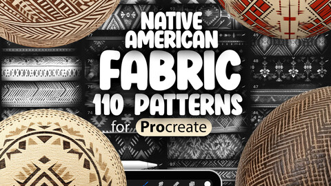 110 Procreate Native American Fabric Patterns | Procreate Ganado Prints Brush | Procreate Navajo Pattern Pattern Seamless Brushes