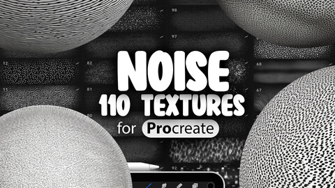 110 Procreate Noise Textures | Procreate Grain Textures