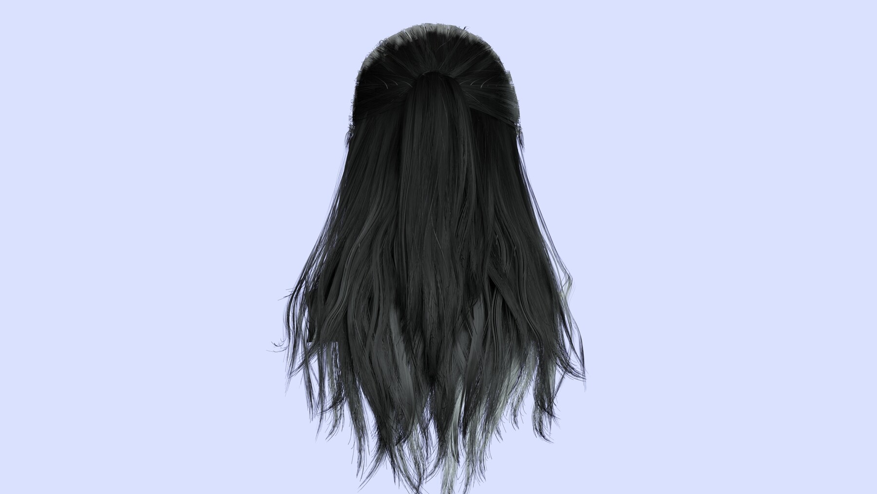 Blue Long Hair With Ponytail - $90  Black hair roblox, Long hair styles,  Ponytail