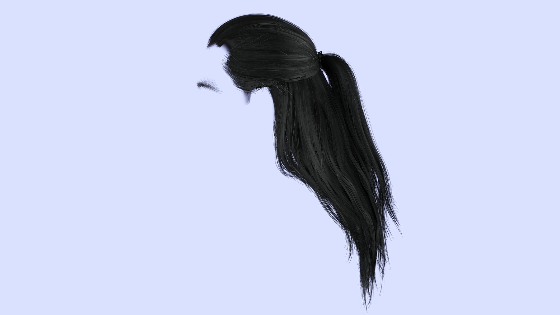 Blue Long Hair With Ponytail - $90  Black hair roblox, Long hair styles,  Ponytail