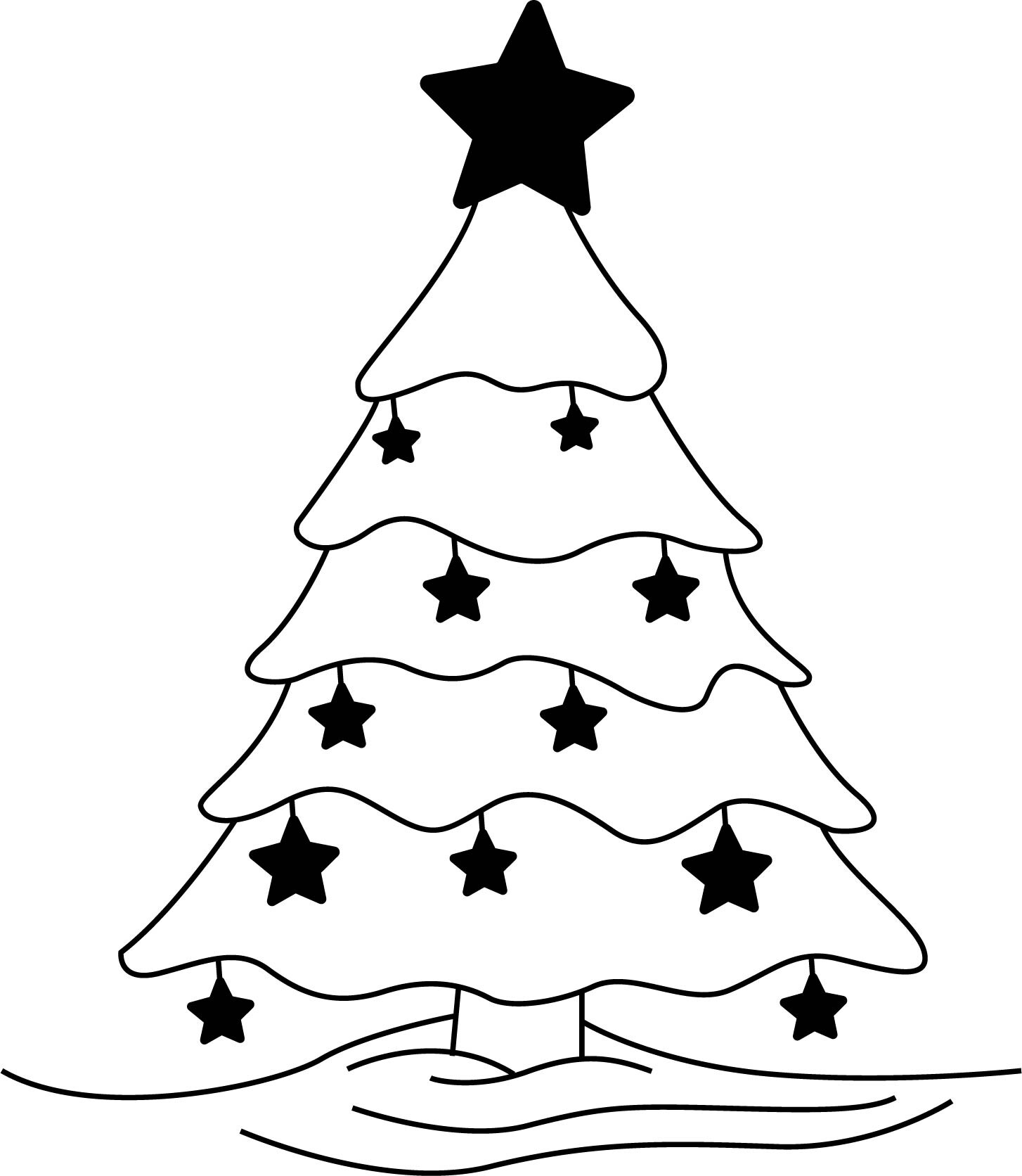 ArtStation - CHRISTMAS TREE LINE ART VECTOR FILE 1 Black white vector ...