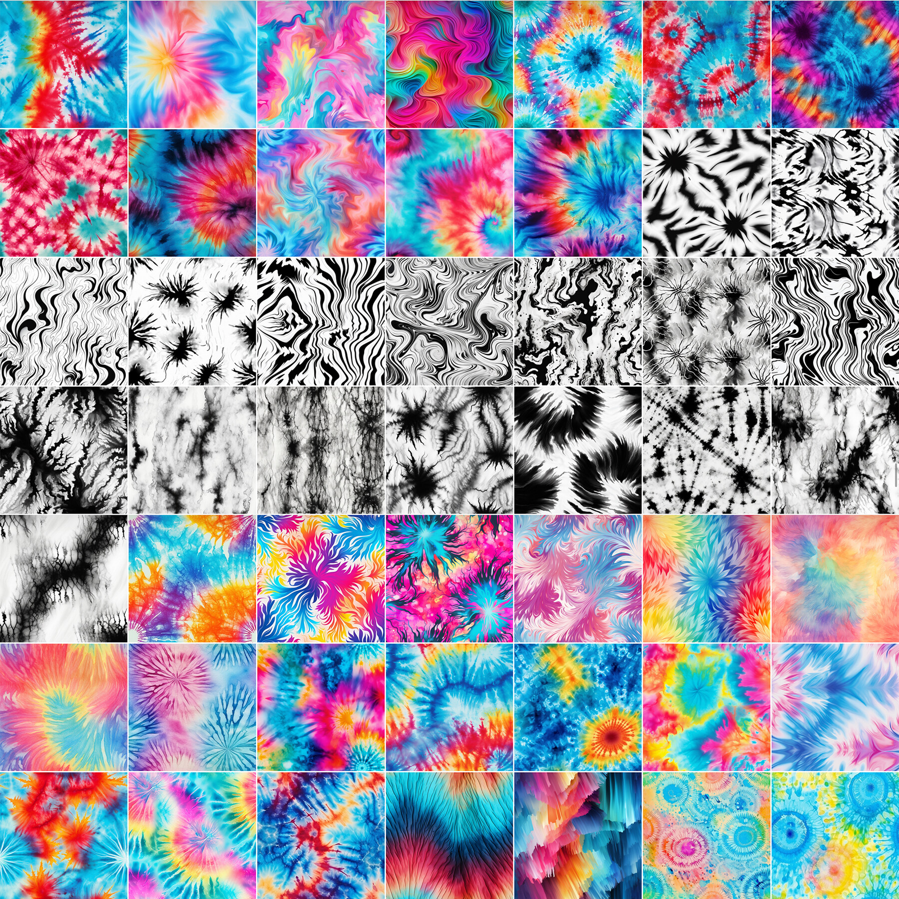 ArtStation - 130 Procreate Tie Dye Textures | Spiral Tie-Dye Procreate