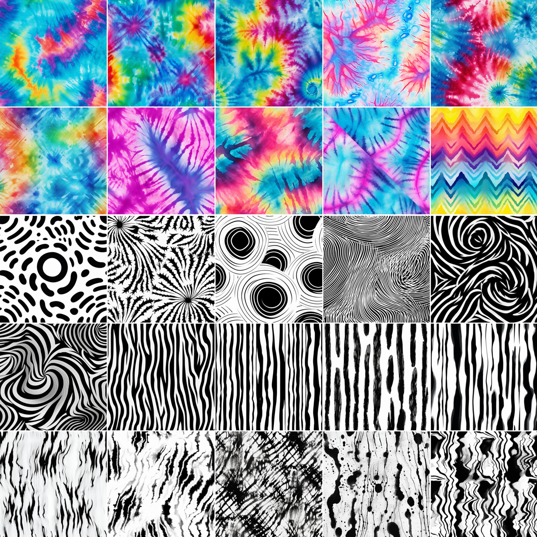 ArtStation - 130 Procreate Tie Dye Textures | Spiral Tie-Dye Procreate