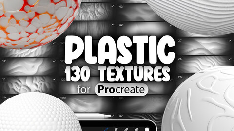 130 Procreate Plastic Textures | Smooth Plastic Procreate Pattern Seamless Brushes | Matte Plastic Texture | Glossy Plastic Texture