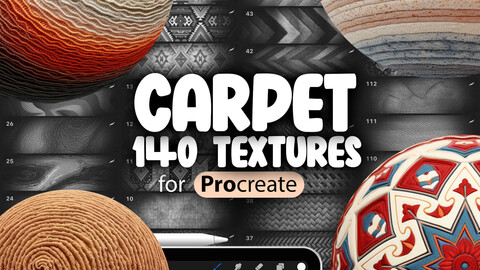 140 Procreate Carpet Texture | Carpet Procreate Pattern Seamless Brushes | Procreate Fabric Texture | Procreate Fabric Pattern