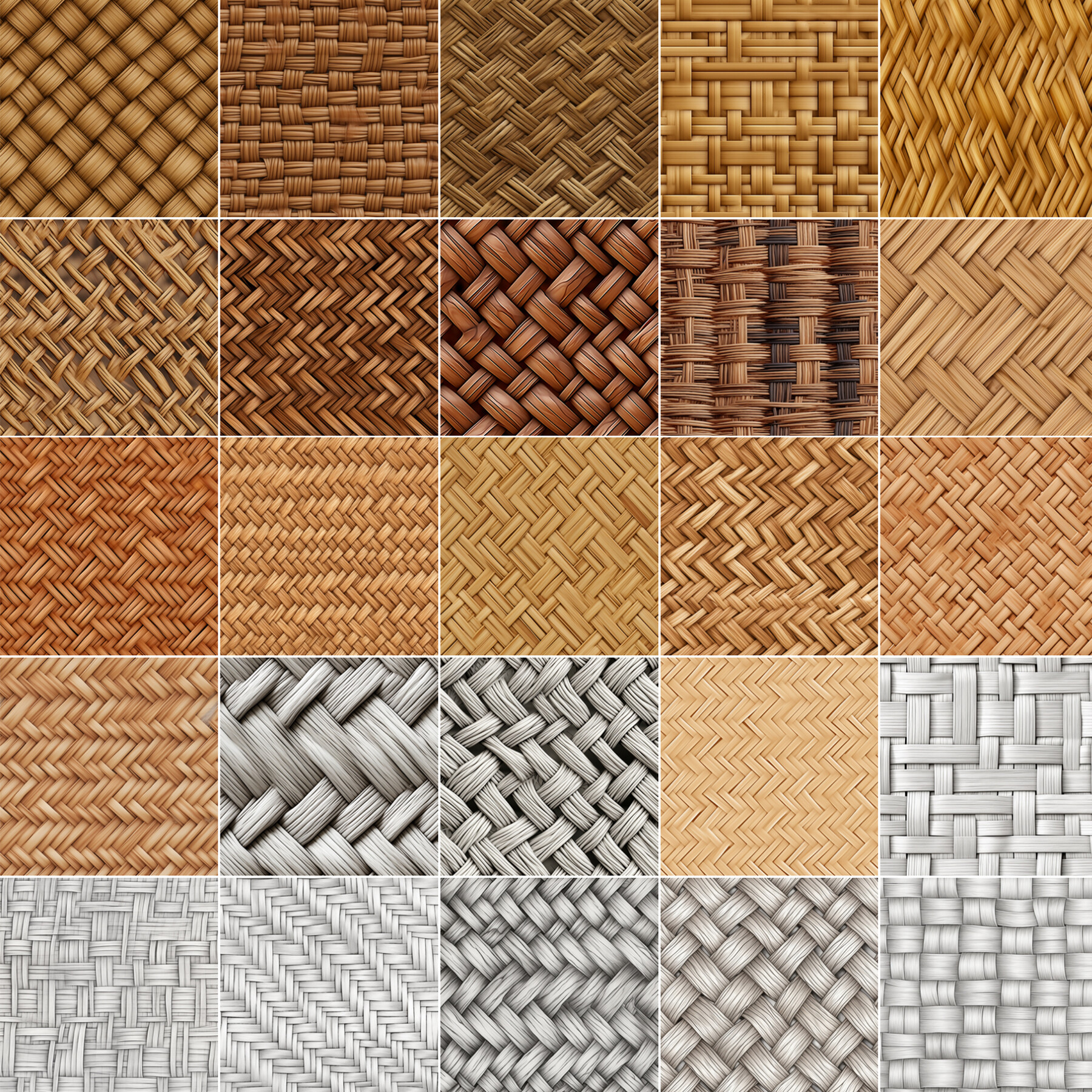 Very large seamless texture of bamboo mat Stock Photo