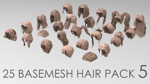 25 basemesh hair pack 5