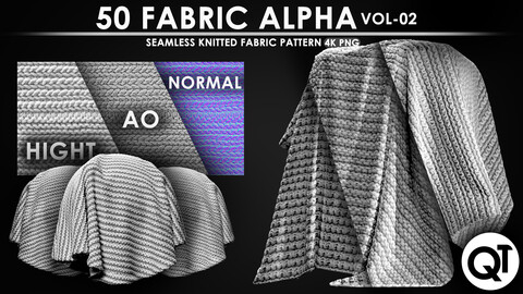 QT Studio - Fabric Alpha VOL 02 - 50 Seamless Knitted Fabric Pattern