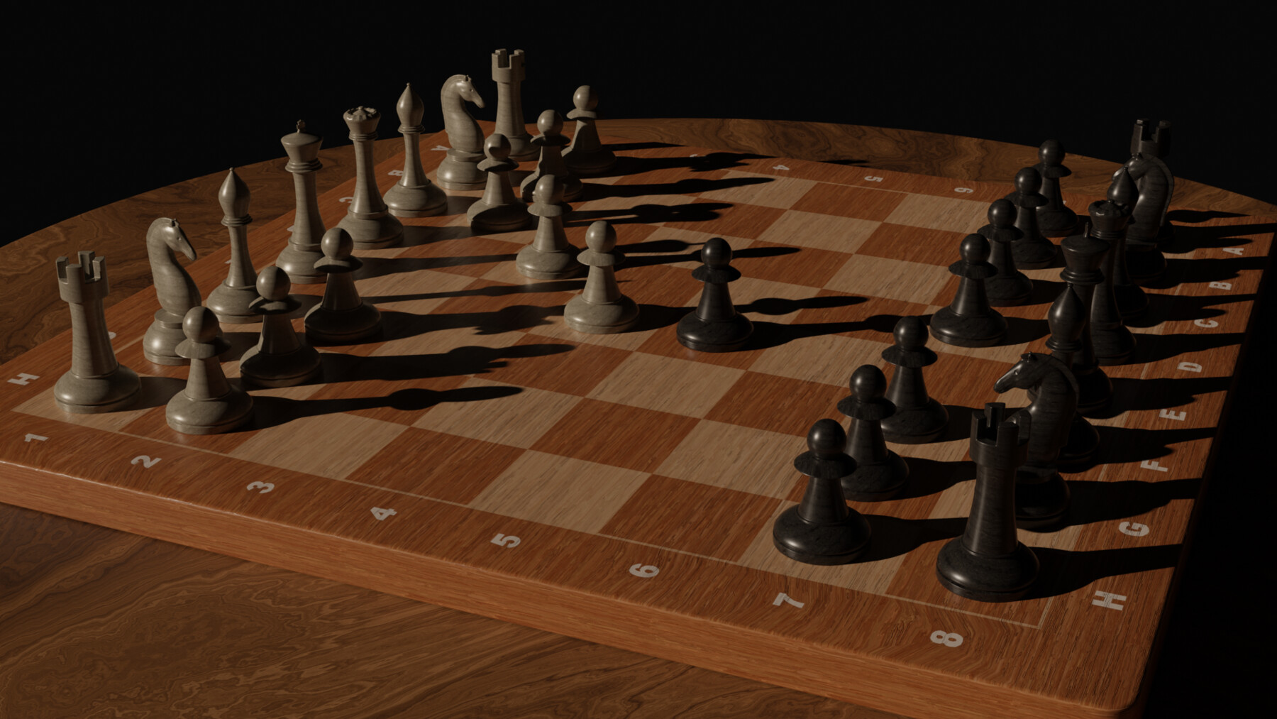 Chess Pieces & Board, 3D Props