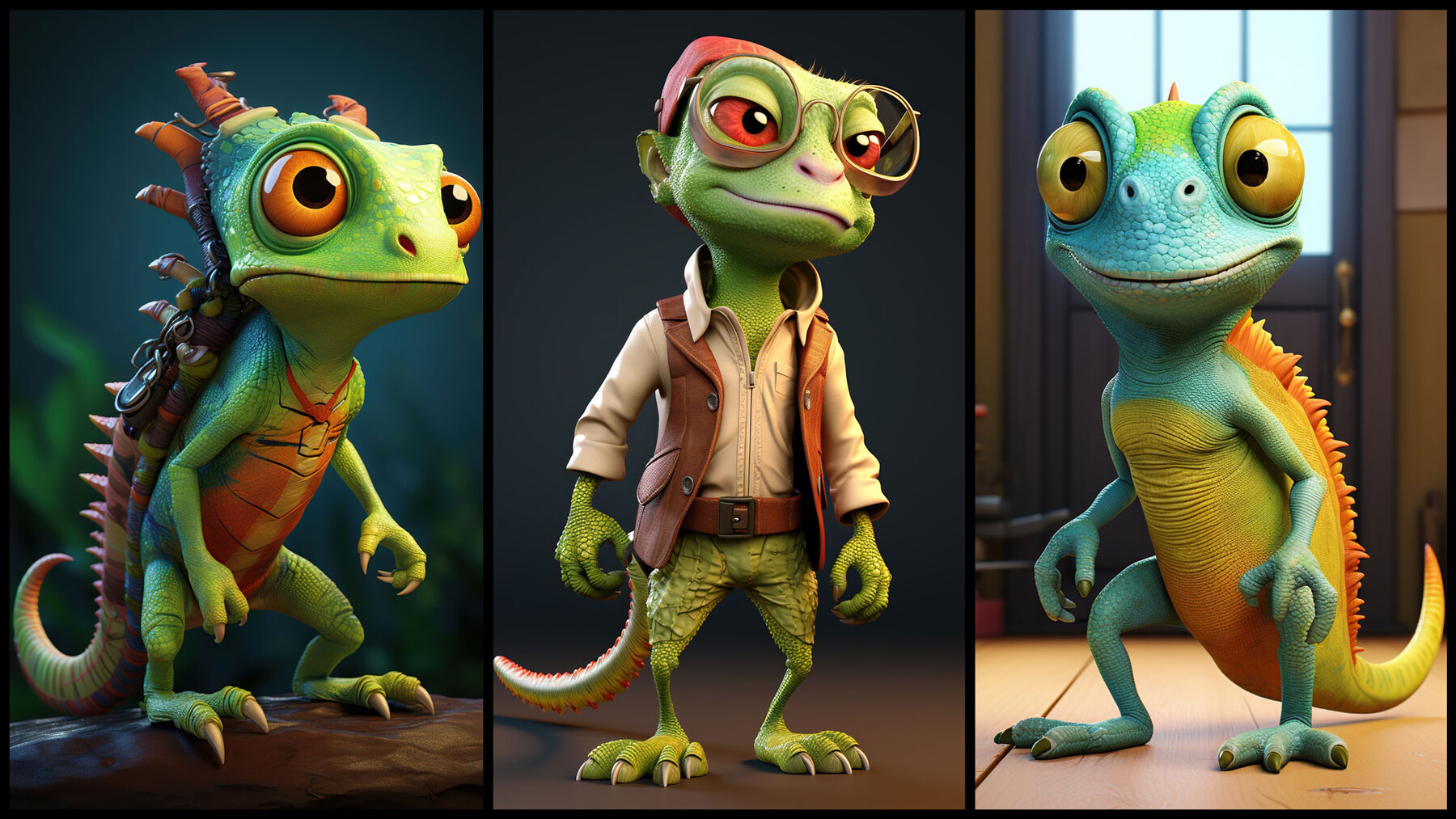 Artstation 300 Cartoon Chameleon Characters 4k Reference Image Pack Vol 25 Artworks 2781