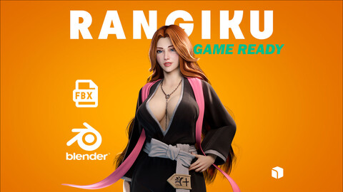 Rangiku Matsumoto - Bleach Game Ready - Blender Model