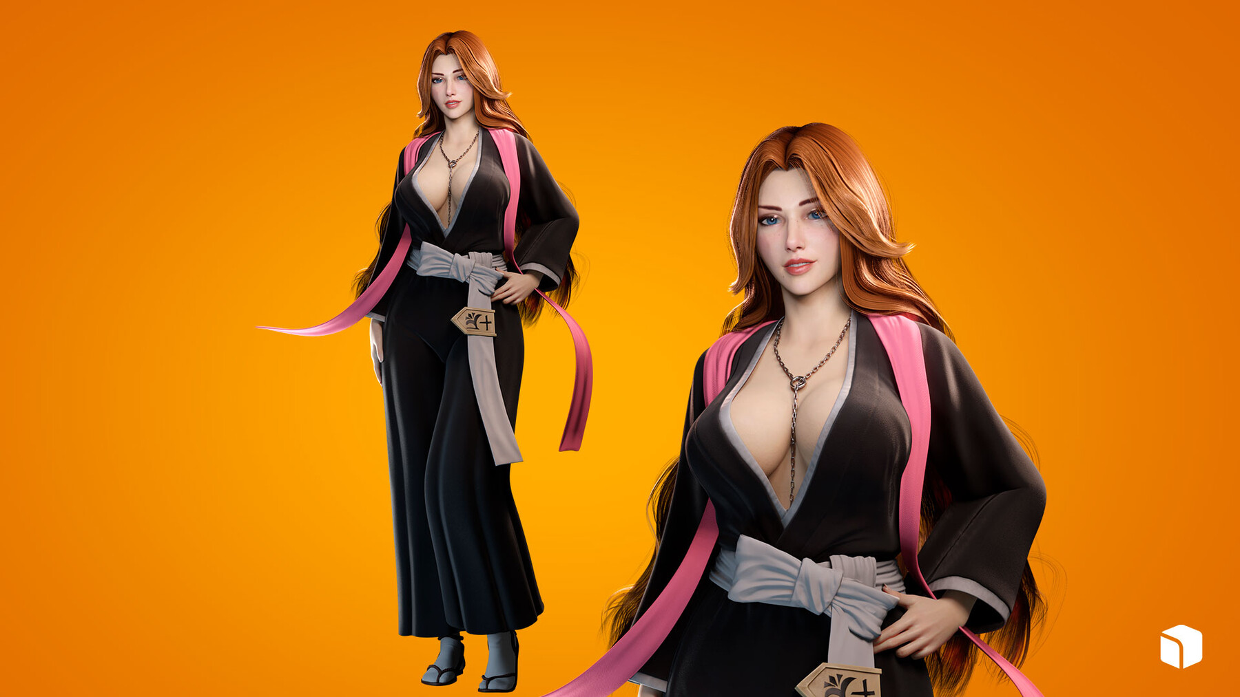 ArtStation - Rangiku Matsumoto - Bleach Game Ready - Blender Model |  Resources