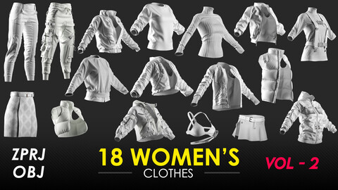 18 Women's Clothes - VOL 2 - Marvelous / CLO Project file